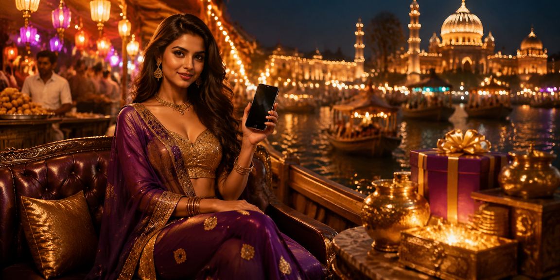 Indian betting platform deposit bonus promotion night market scene